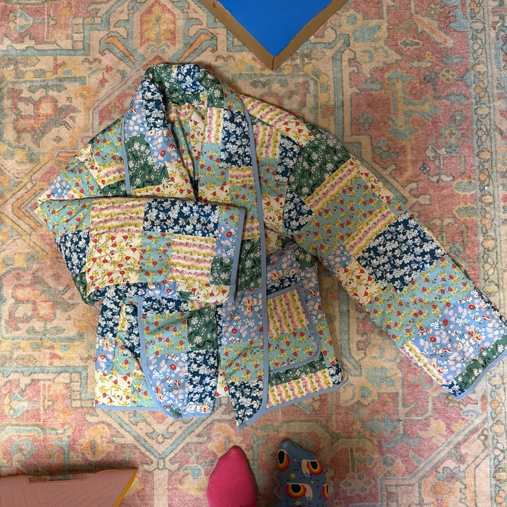 Floral Patchwork Women's Puffer Jacket